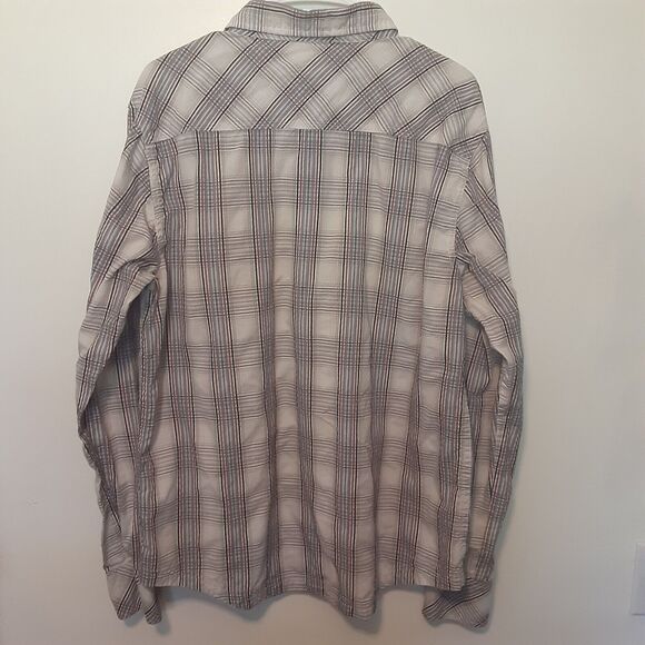 Buckle BKE Men Shirt XL Gray Plaid Slim Fit Pearl Snap Long Sleeve Western - Picture 8 of 10